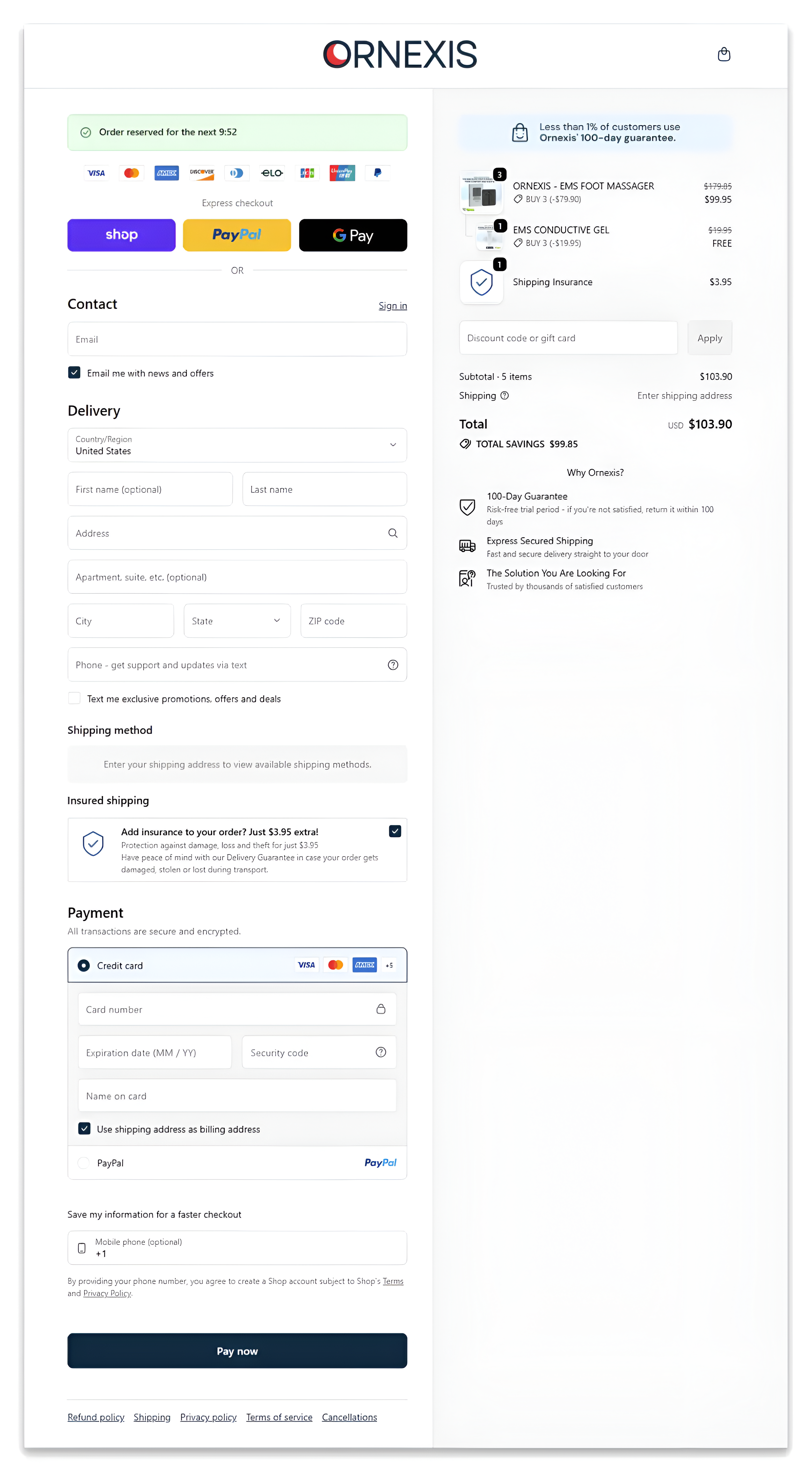 ornexis ems foot massager order now