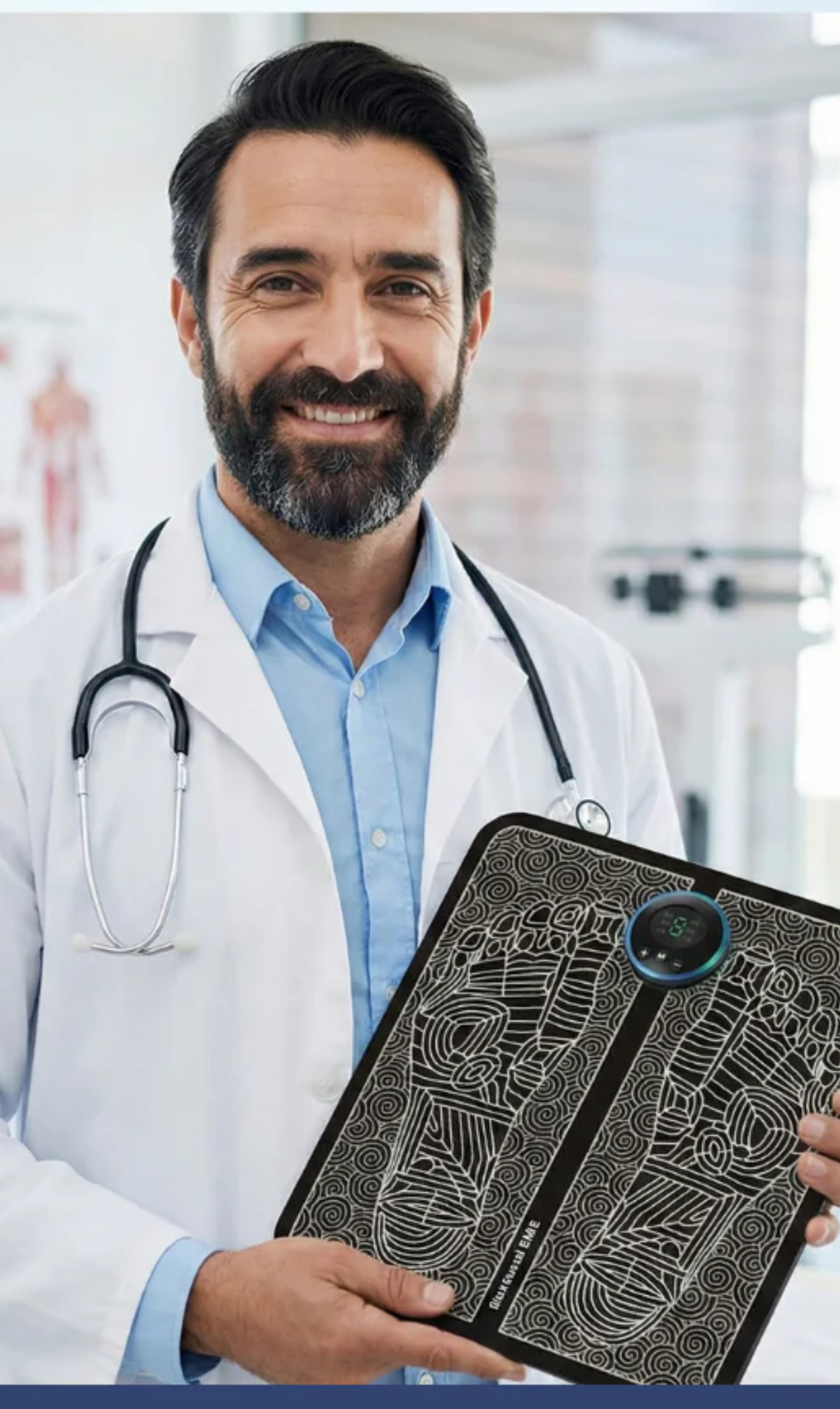 specialist showing ornexis ems foot plate